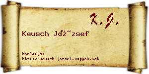 Keusch József névjegykártya