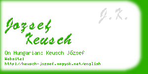 jozsef keusch business card